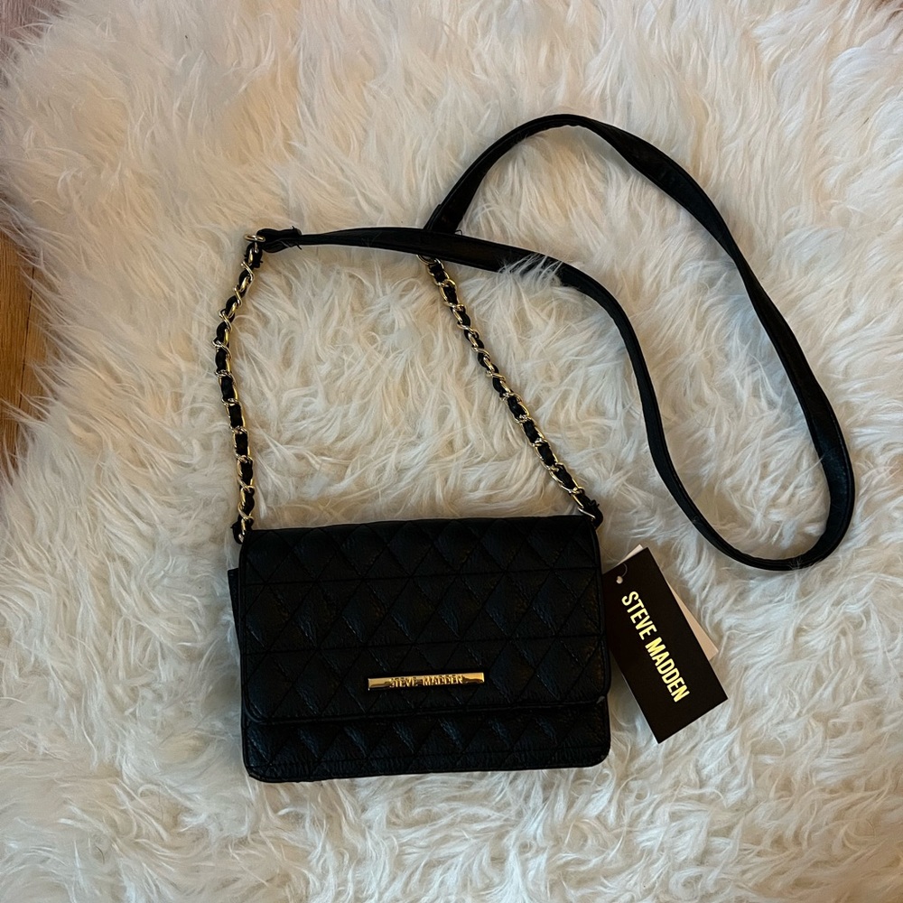 Quilted black purse